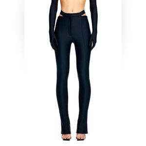 NWT- MUGLER X H&M Jersey cut out pants L